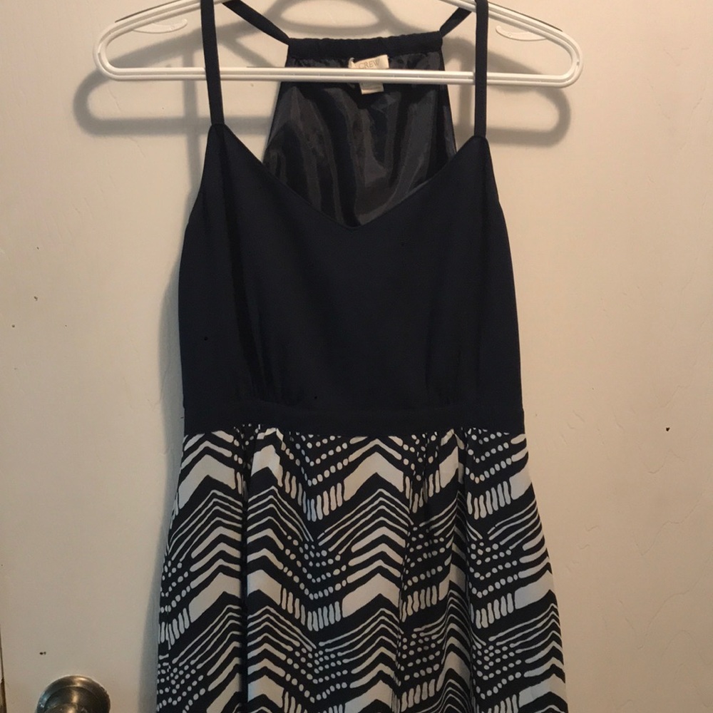 J Crew blue patterned maxi dress